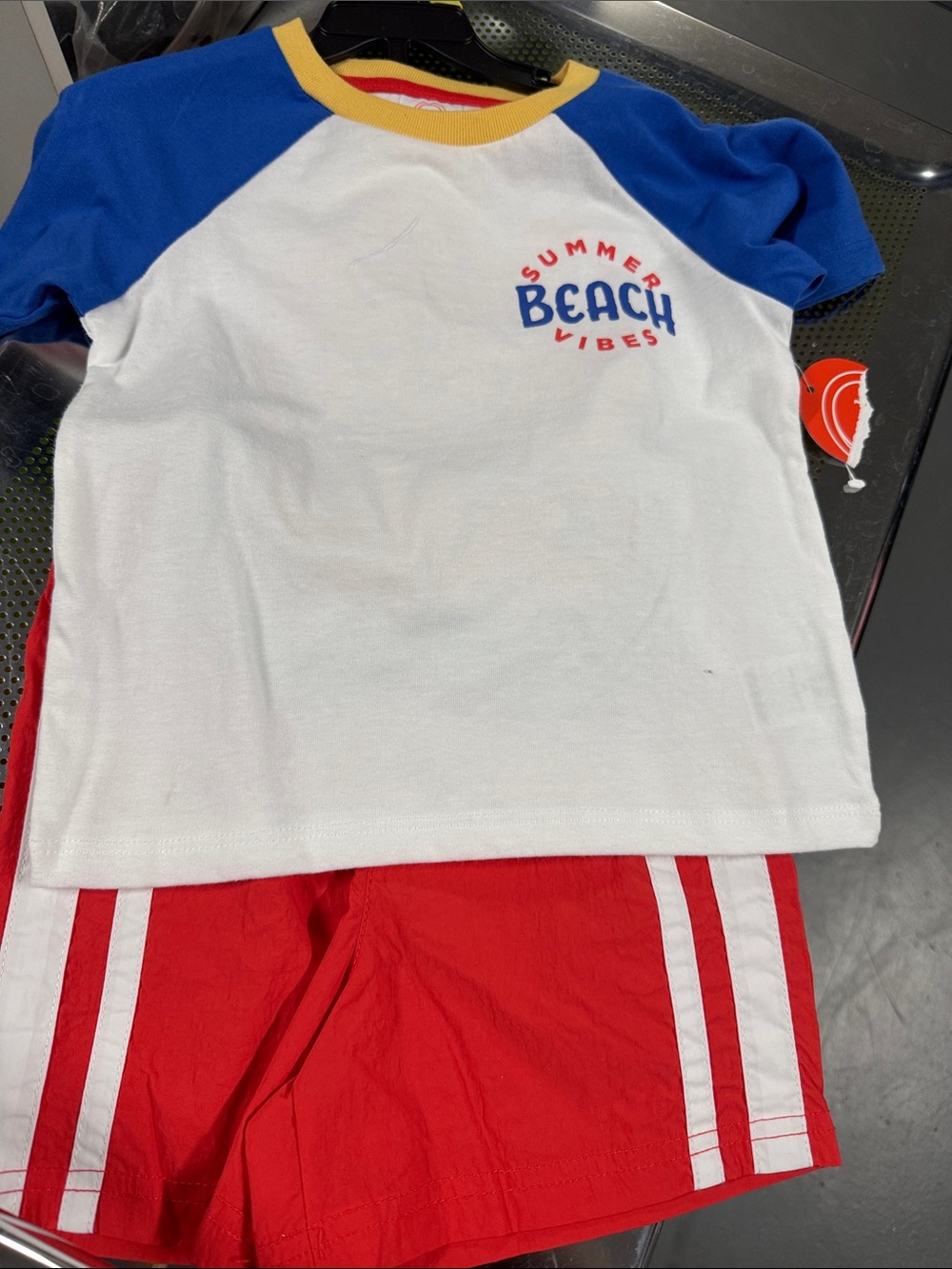 wonder nation White, Blue, Yellow & Red 'Beach Vibes' Pajama Set